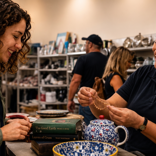 Goodwill team member helping a customer